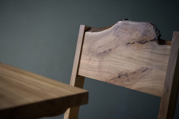 Stijn Weski | Emulsify Discipline and Freedom (stool / desk ) | cherry wood, sawdust clay & steel | 70 x 55 cm | 1/10 - Afbeelding 2