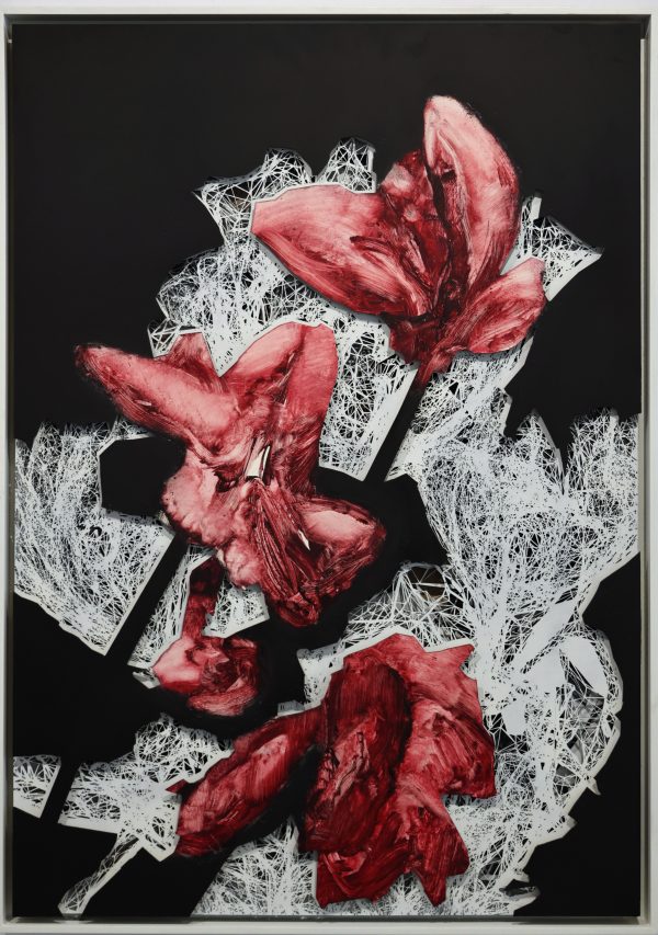 Daniel Martin | Petals in motion | Laser Cut oil painting | 100 x 70 cm - Afbeelding 3