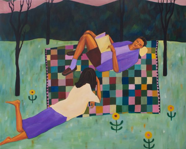 Renske Herder | In the field | oil on linen | 100 x 80 cm | sold - Afbeelding 2