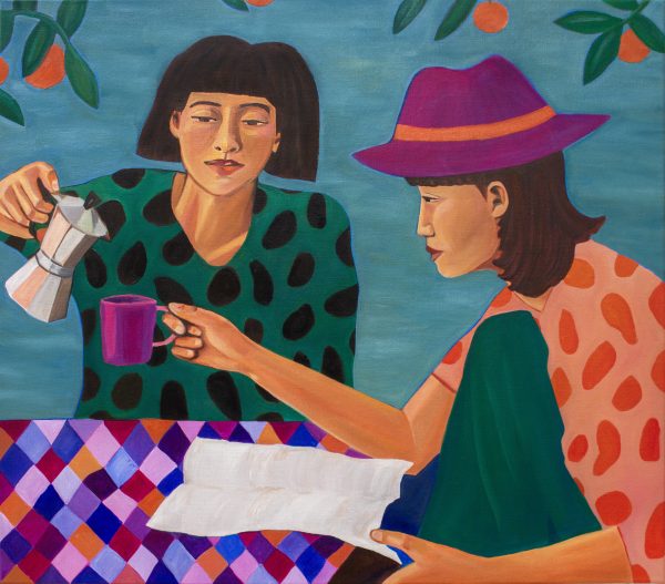 Renske Herder | Coffee | oil on linen | 70 x 80 cm | sold - Afbeelding 2