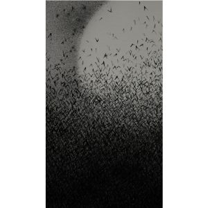 Sidney Waerts | Awakening | Asian Inkt on cotton | 38 x 60 cm