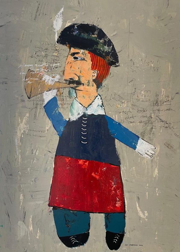 Komang Rai Kastawan | 100 x 140 cm | Trompet | acryl - Afbeelding 3