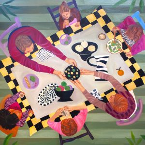 Renske Herder | A shared table | oil on linen | 120 x 100 cm