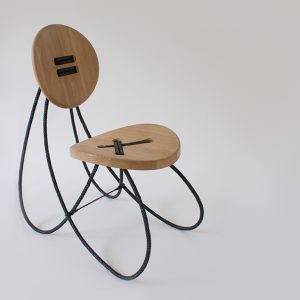 Tjimkje de Boer | Button chair object | 110 x 60 x 35 cm | mixed media
