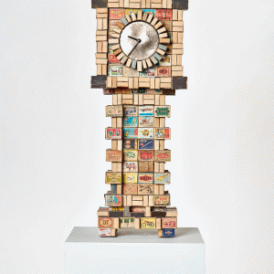 Diederik Schneemann | Matchbox mantle clock | H 94 x W26 x D16 | edition 10 + 2 AP